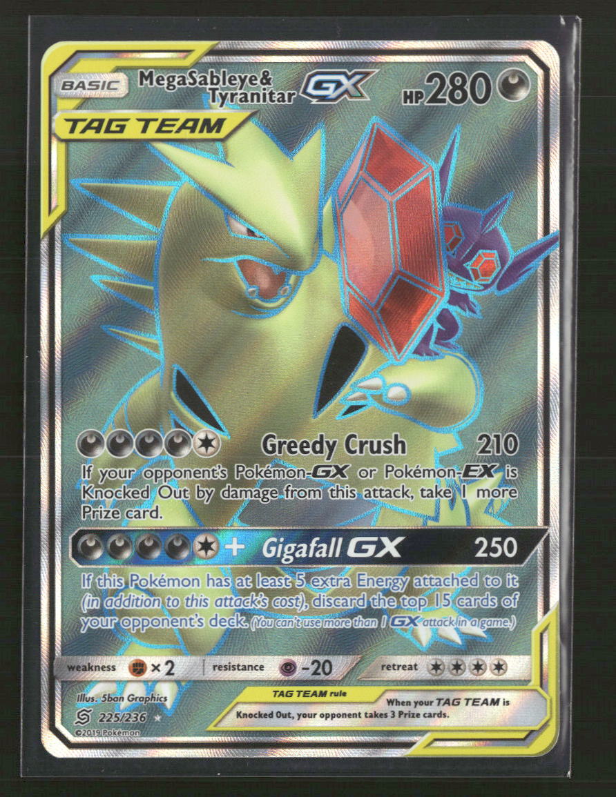 SM - Unified Minds Mega Sableye & Tyranitar GX (Full Art) #225/236