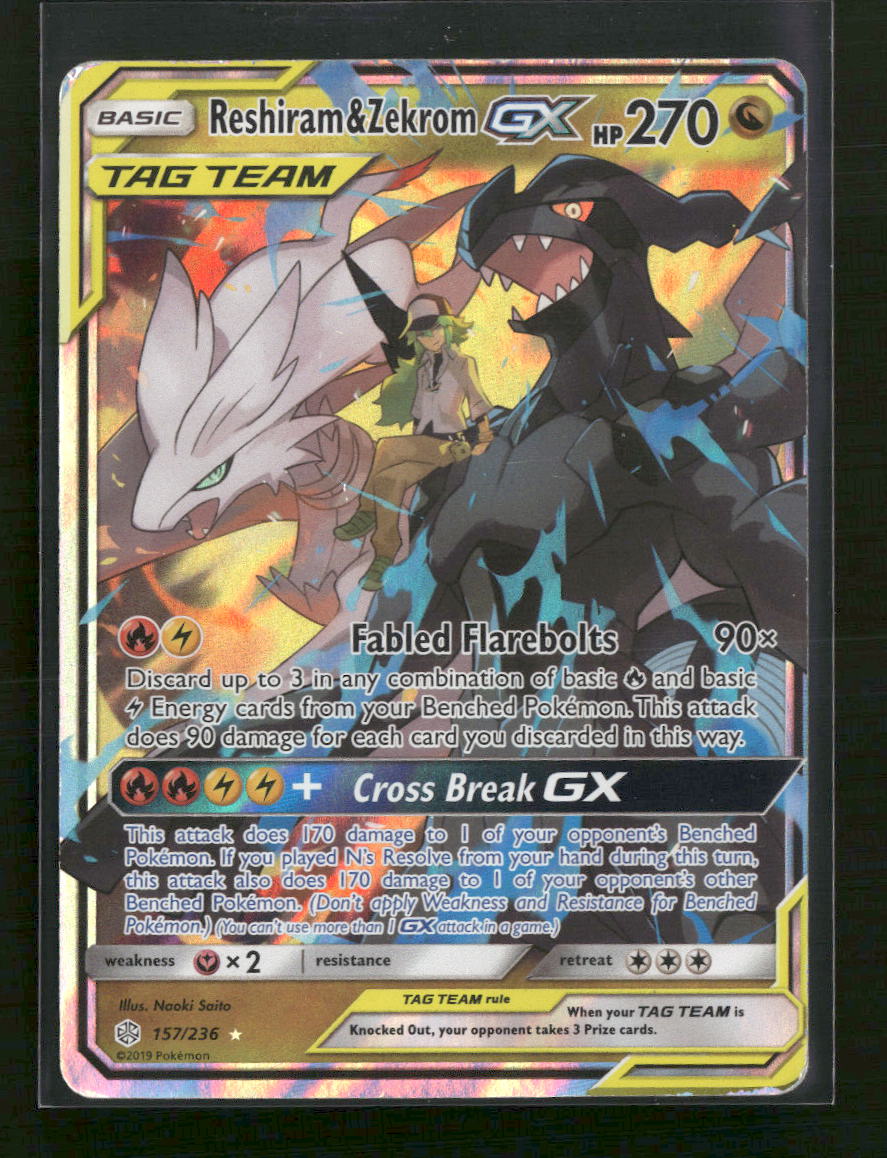 SM - Cosmic Eclipse Reshiram & Zekrom GX #157/236