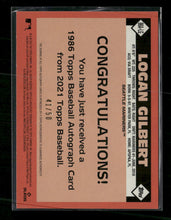 2021 Topps Update 1986 Topps Baseball Autographs Logan Gilbert Auto #86A-LG