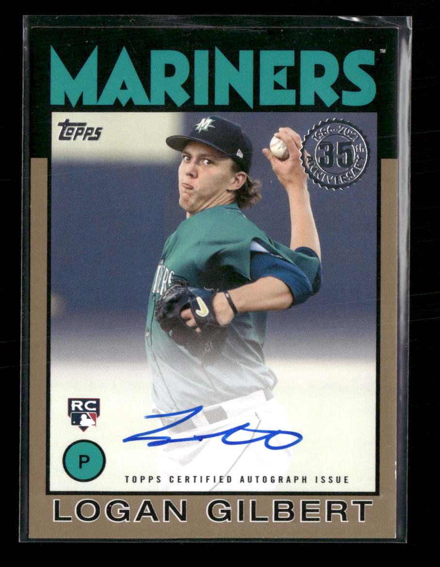 2021 Topps Update 1986 Topps Baseball Autographs Logan Gilbert Auto #86A-LG