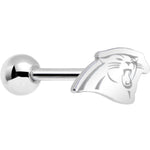 Officially Licensed Carolina Panthers Cut Out Barbell Tongue Ring