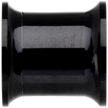0G Clear CZ Gem Black IP Screw Fit Tunnel Plug Set