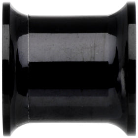 0G Clear CZ Gem Black IP Screw Fit Tunnel Plug Set