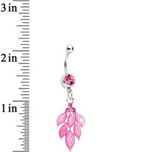Pink Gem Elegant Chandlier Dangle Belly Ring