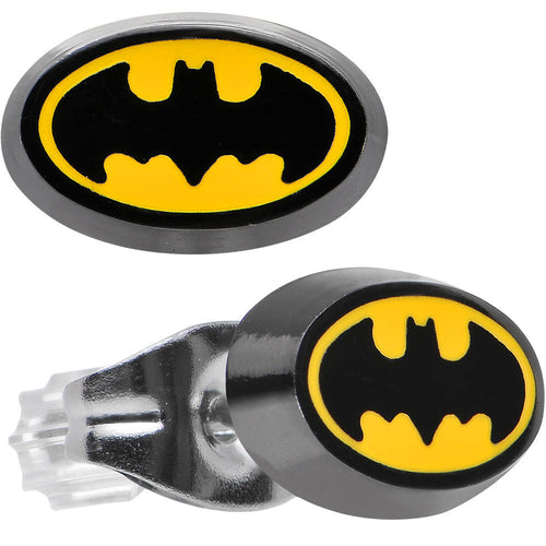 Officially Licensed 316L Stainless Steel Batman Stud Earrings