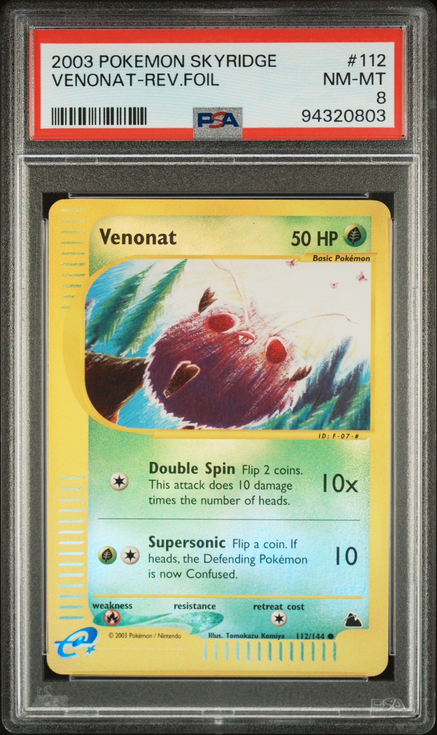 2003 Pokemon Skyridge Venonat-Rev.Foil 8 PSA #112