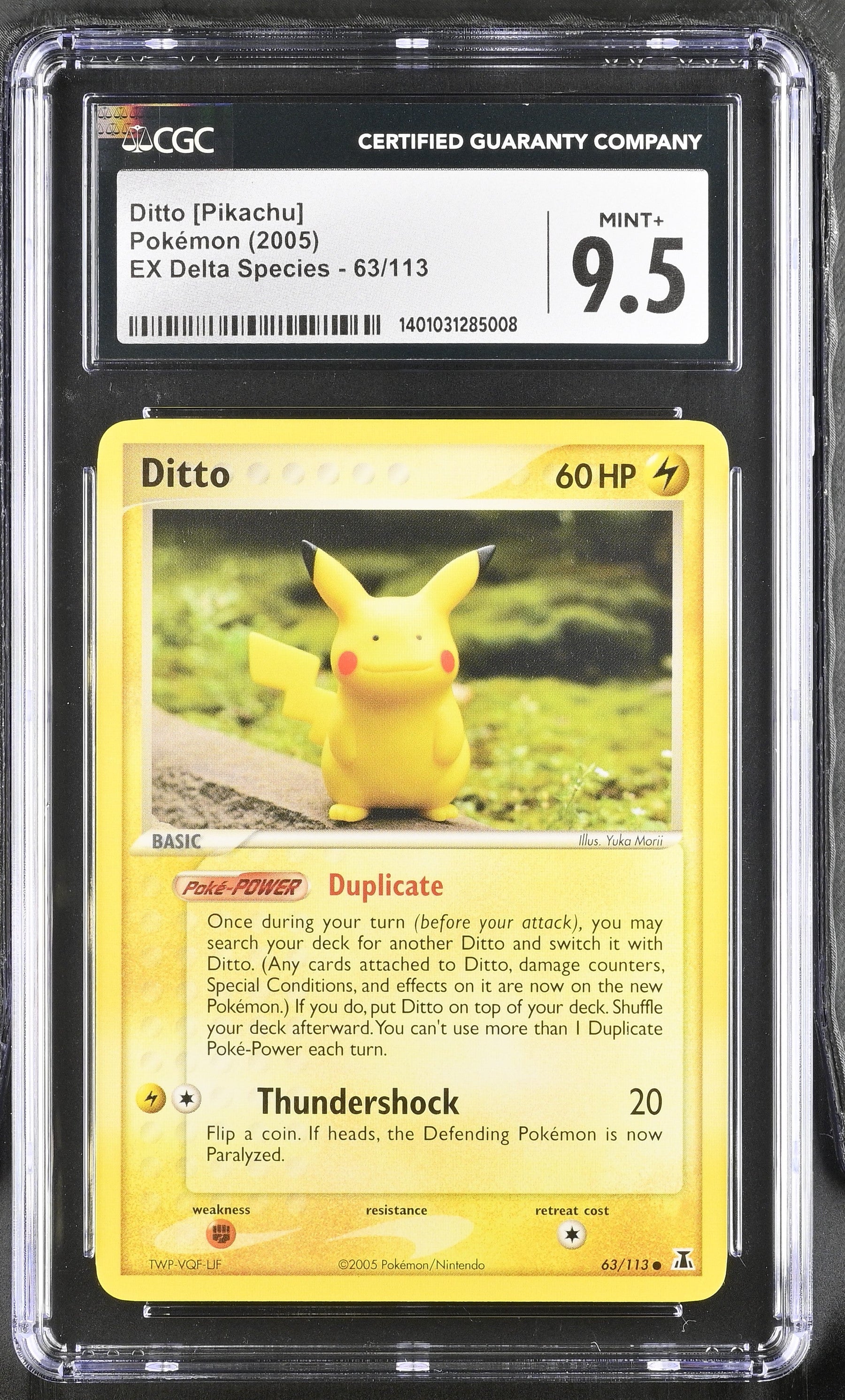 2005 EX Delta Species Ditto [Pikachu] 9.5 CGC #63/113
