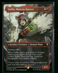 Commander: FF Yuffie, Materia Hunter (Borderless) (Chocobo Track Foil) #470