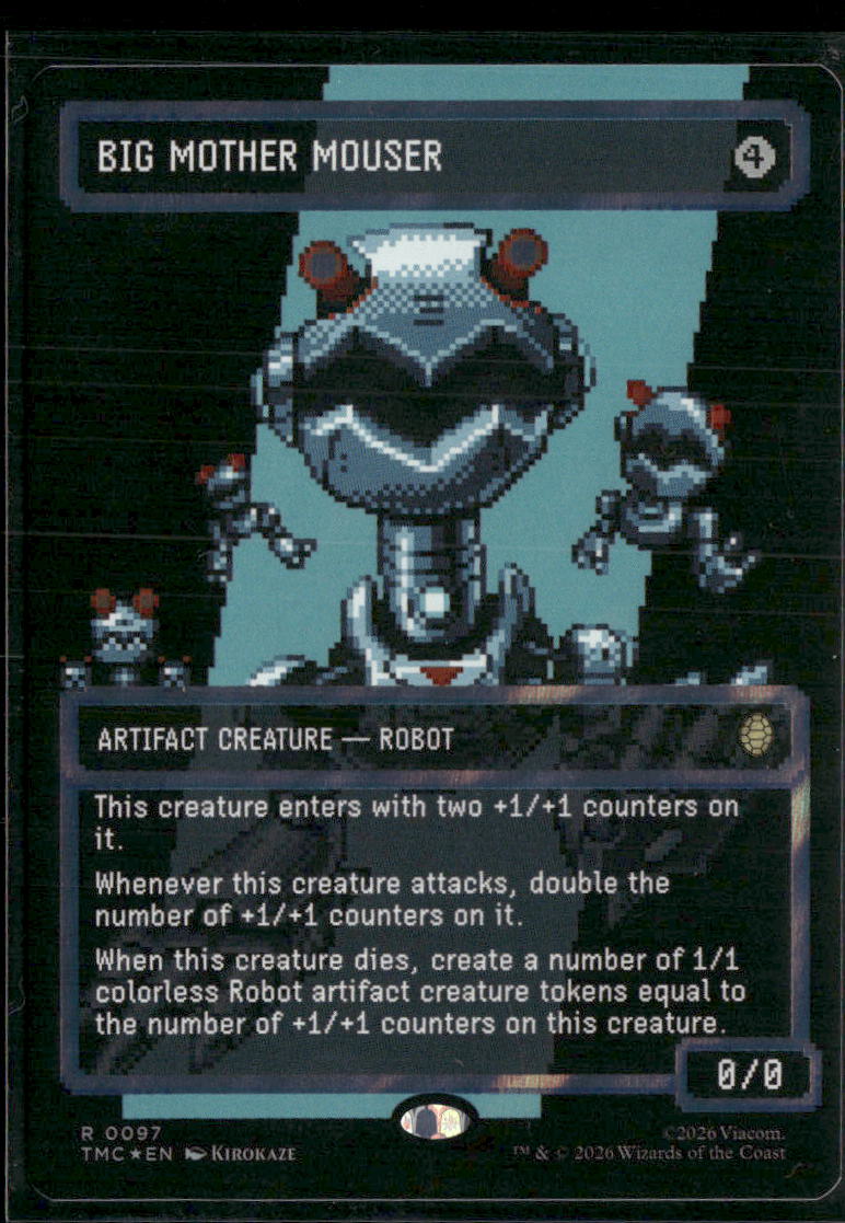 Commander: TMNT Big Mother Mouser (Borderless) (Surge Foil) #97