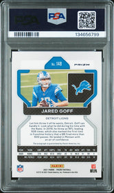 2021 Panini Prizm Autograph Jared Goff 8 PSA #148