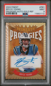 2024 Topps Finest Prodigies Auto-Gold Ref Bryce Young 9 PSA #PBY