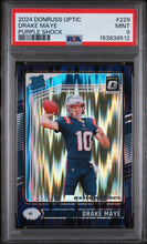 2024 Panini Donruss Optic Purple Shock Drake Maye 9 PSA #229