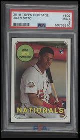 2018 Topps Heritage Juan Soto 9 PSA #502