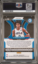 2020 Panini Prizm Pink Ice Tyrese Maxey 10 PSA #256
