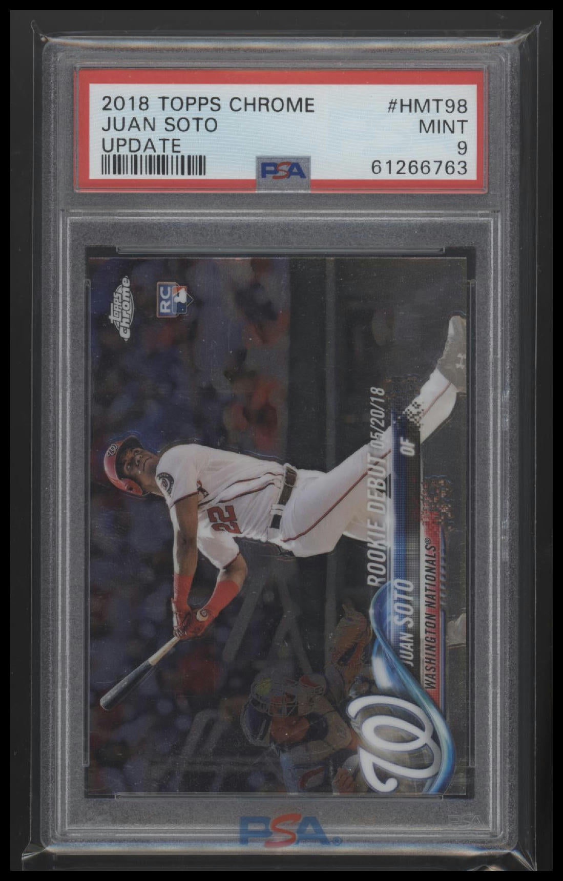 2018 Topps Chrome Update Update Juan Soto 9 PSA #HMT98