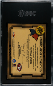 2000 Fleer Tradition Autographics Terrell Owens 8.5 SGC #
