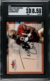 2000 Fleer Tradition Autographics Terrell Owens 8.5 SGC #