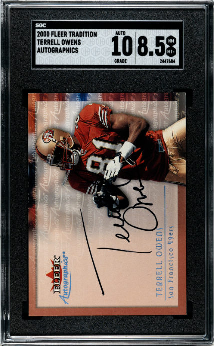 2000 Fleer Tradition Autographics Terrell Owens 8.5 SGC #
