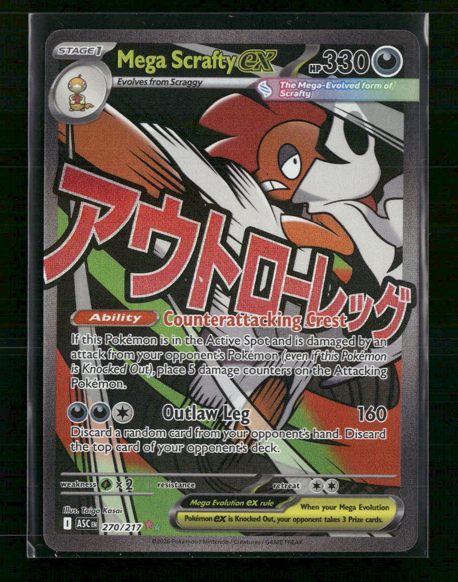 ME: Ascended Heroes Mega Scrafty ex #270/217