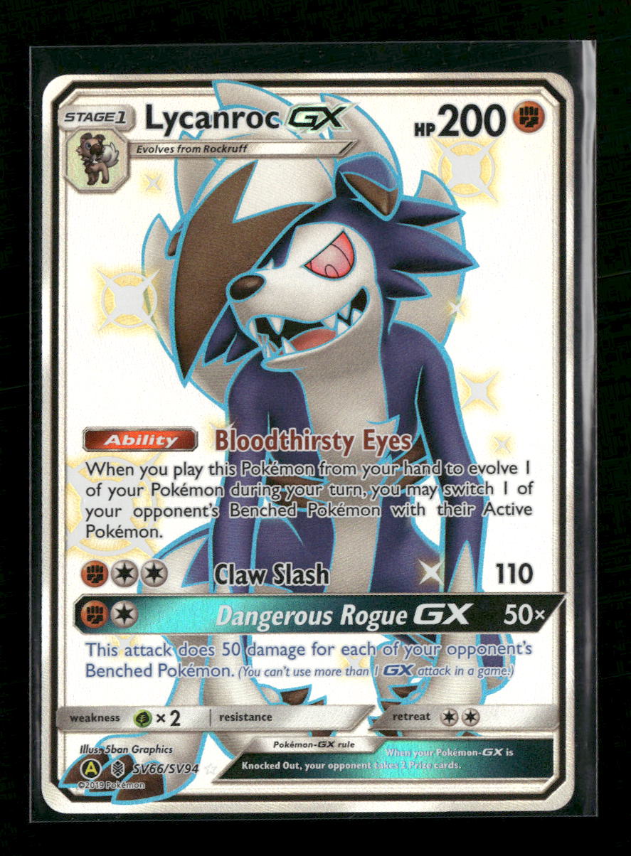 Hidden Fates: Shiny Vault Lycanroc GX (SV66) #SV66/SV94