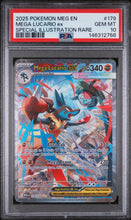 2025 Pokemon ME Special Illustration Rare Mega Lucario Ex 10 PSA #179