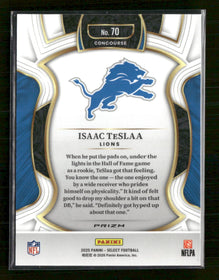 2025 Panini Select Zebra Prizm Shock Isaac TeSlaa Rookie #70