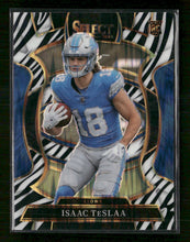 2025 Panini Select Zebra Prizm Shock Isaac TeSlaa Rookie #70