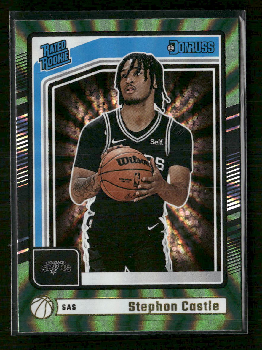 2024-25 Donruss Holo Green Laser Stephon Castle Rookie #244