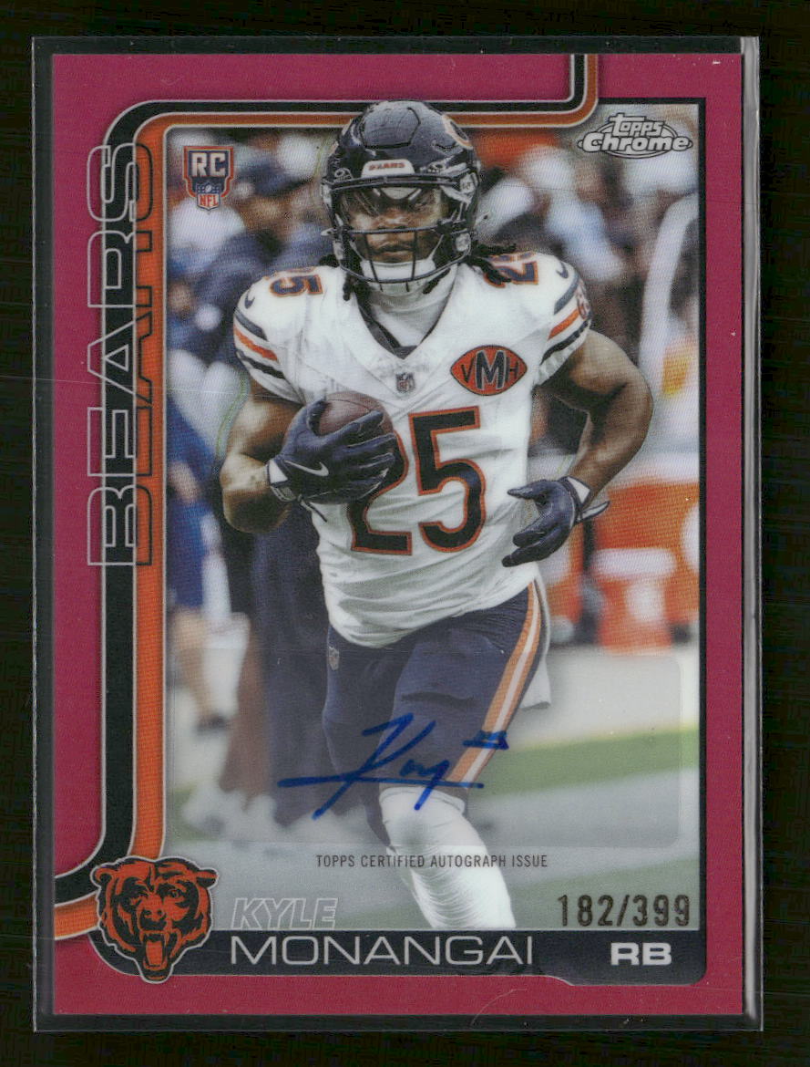 2025 Topps Chrome Rookie Auto Magenta Refractor #/399 Kyle Monangai #RA-KYM