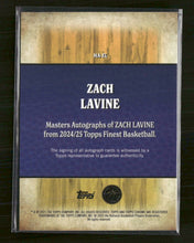 2024-25 Finest Masters Auto Blue Geometric Refractor Zach Lavine #/99 #MA-ZL