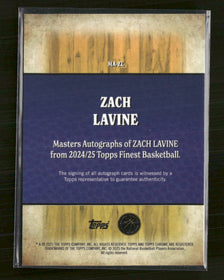 2024-25 Finest Masters Auto Blue Geometric Refractor Zach Lavine #/99 #MA-ZL