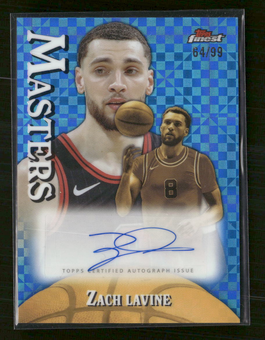 2024-25 Finest Masters Auto Blue Geometric Refractor Zach Lavine #/99 #MA-ZL