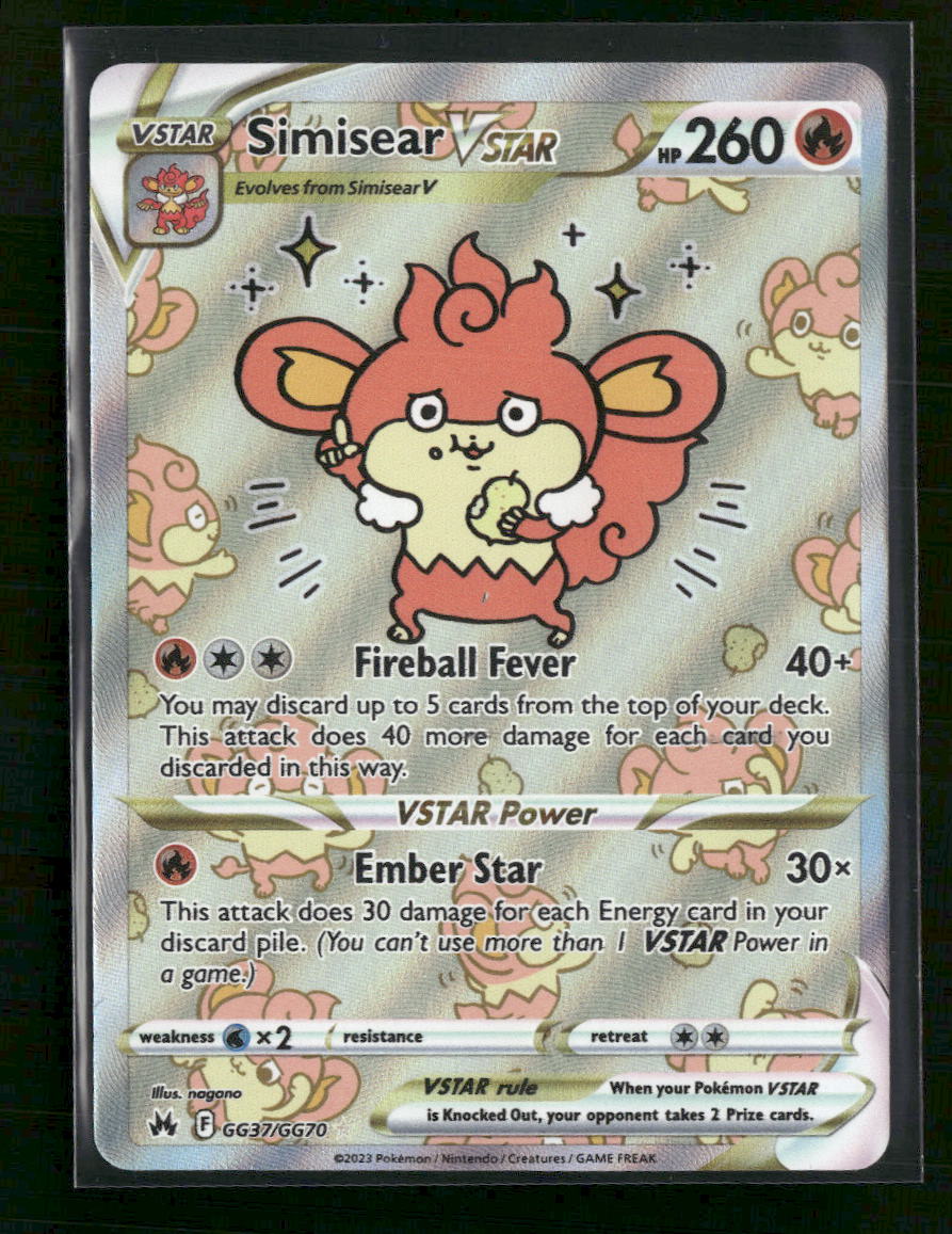 SWSH: Crown Zenith: Galarian Gallery Simisear VSTAR #GG37/GG70