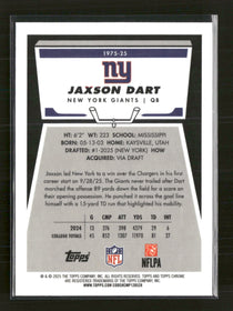 2025 Topps Chrome 1975 Topps Jaxson Dart #1975-25