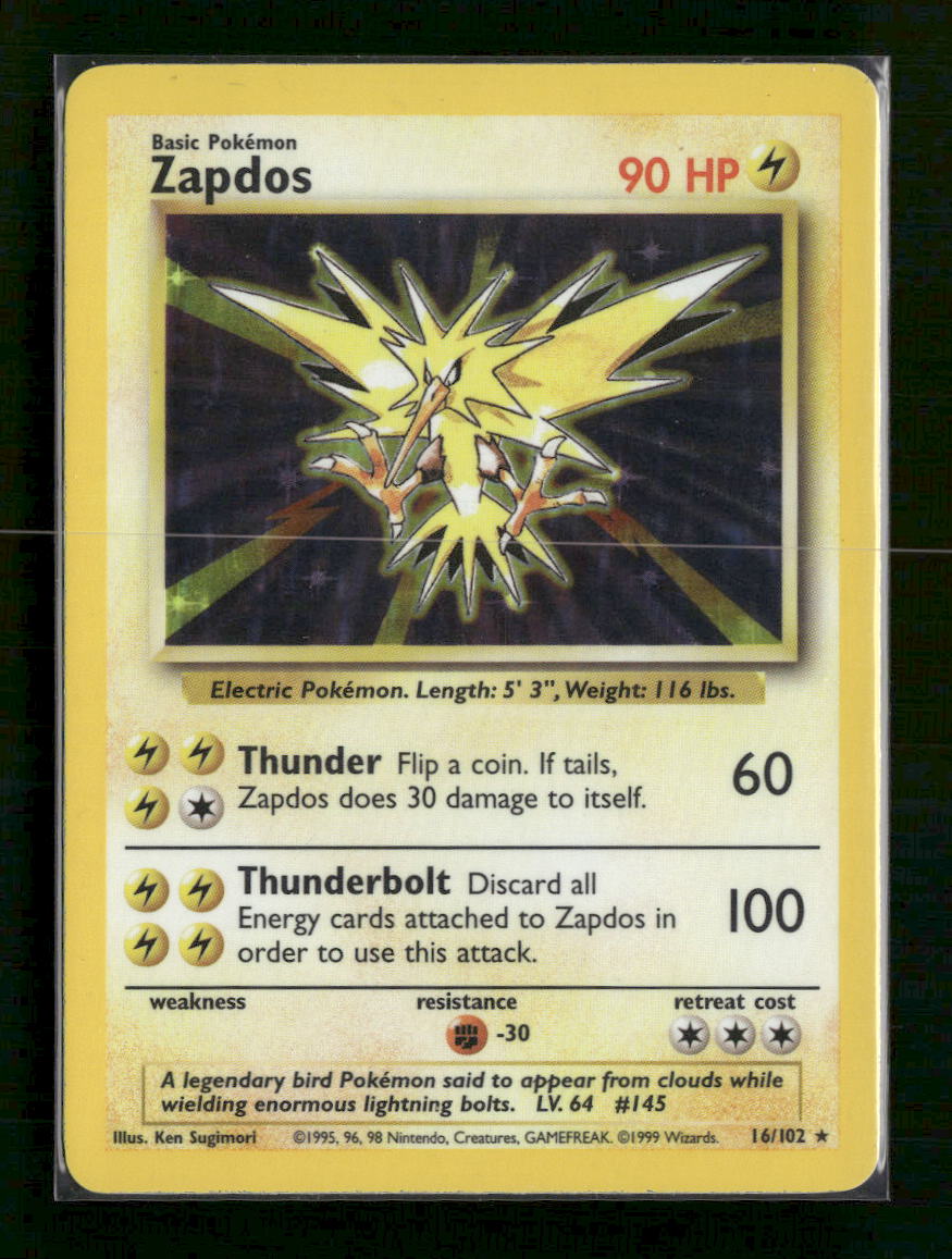 Base Set Zapdos #016/102