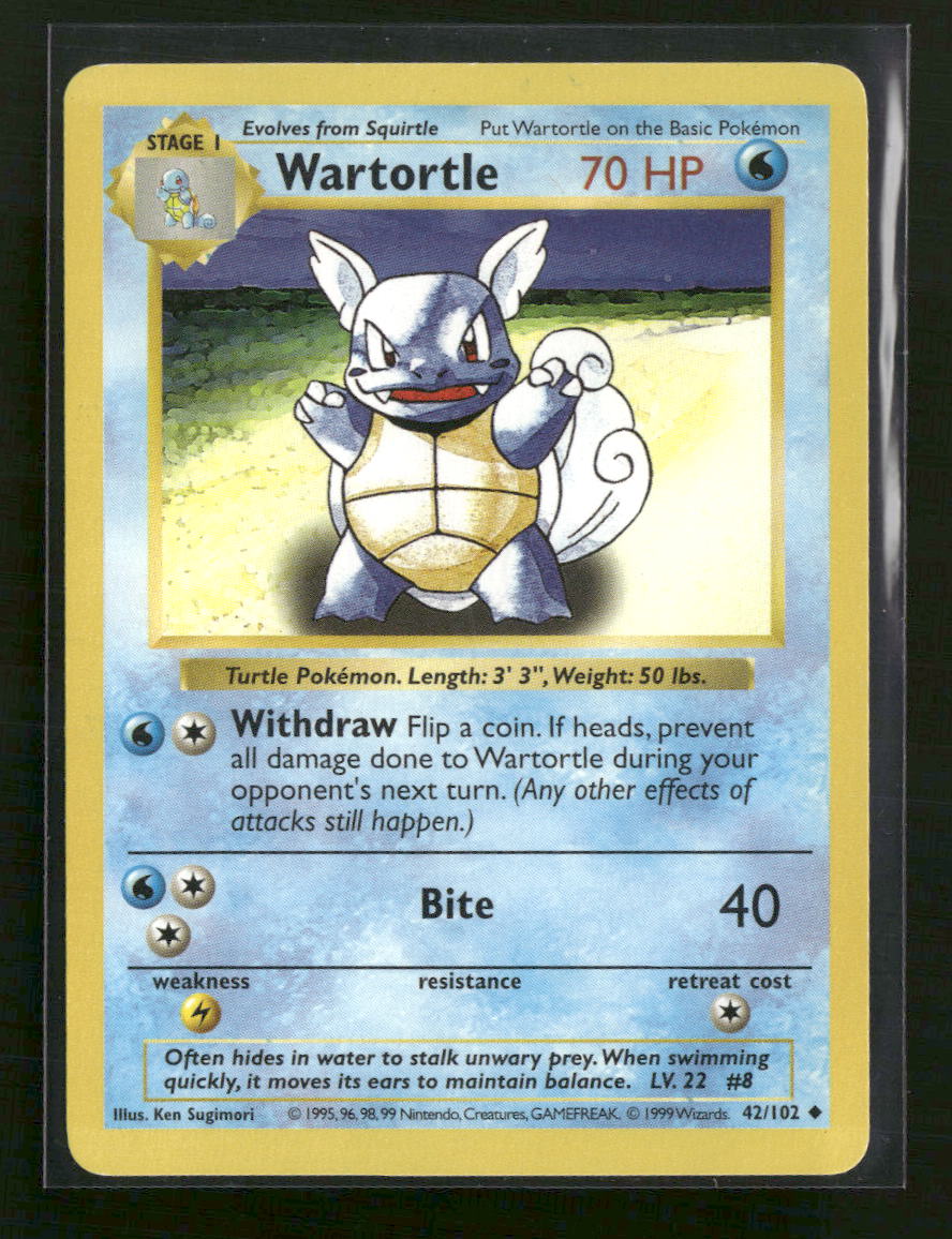 Base Set Wartortle #042/102