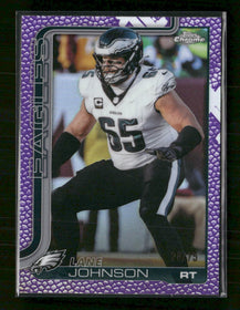 2025 Topps Chrome Football Leather Purple Lane Johnson #/75 #246