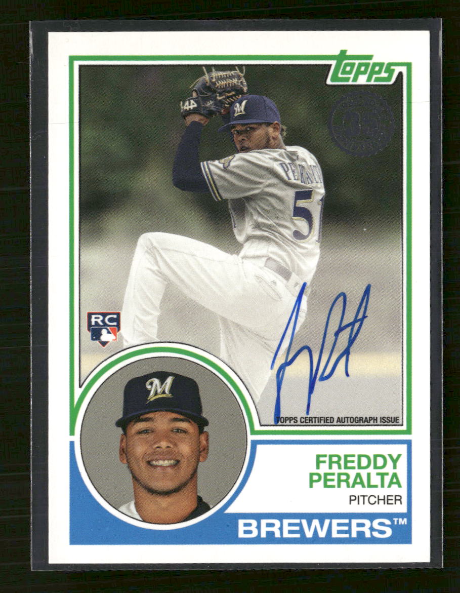 2018 Topps Update 1983 Topps Autographs Freddy Peralta Auto #83A-FP