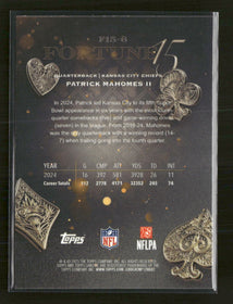 2025 Topps Chrome Fortune 15 X-Fractor Patrick Mahomes II #F15-6