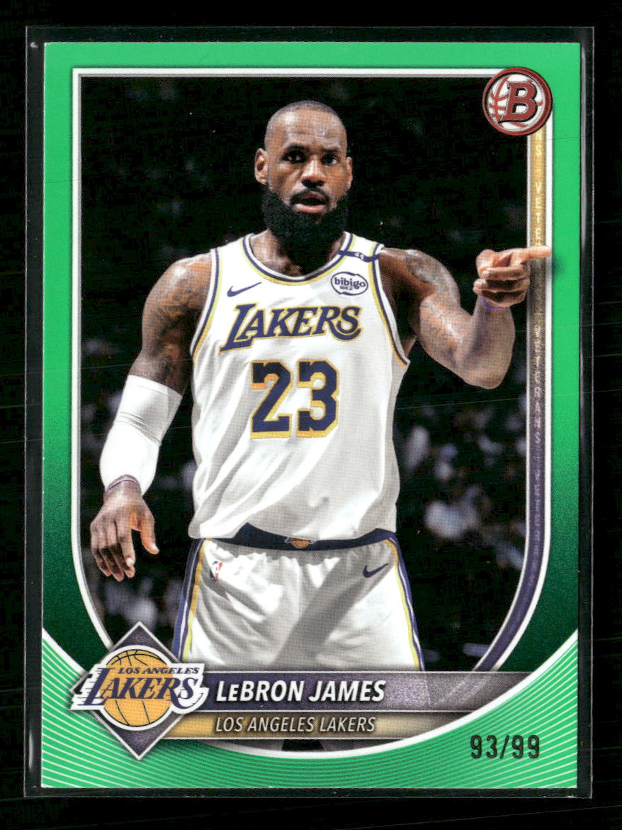 2025-26 Bowman Green Border LeBron James #/99 #121