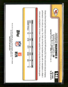 2025 Topps Chrome Hot Pink X-Fractor Patrick Mahomes II #148