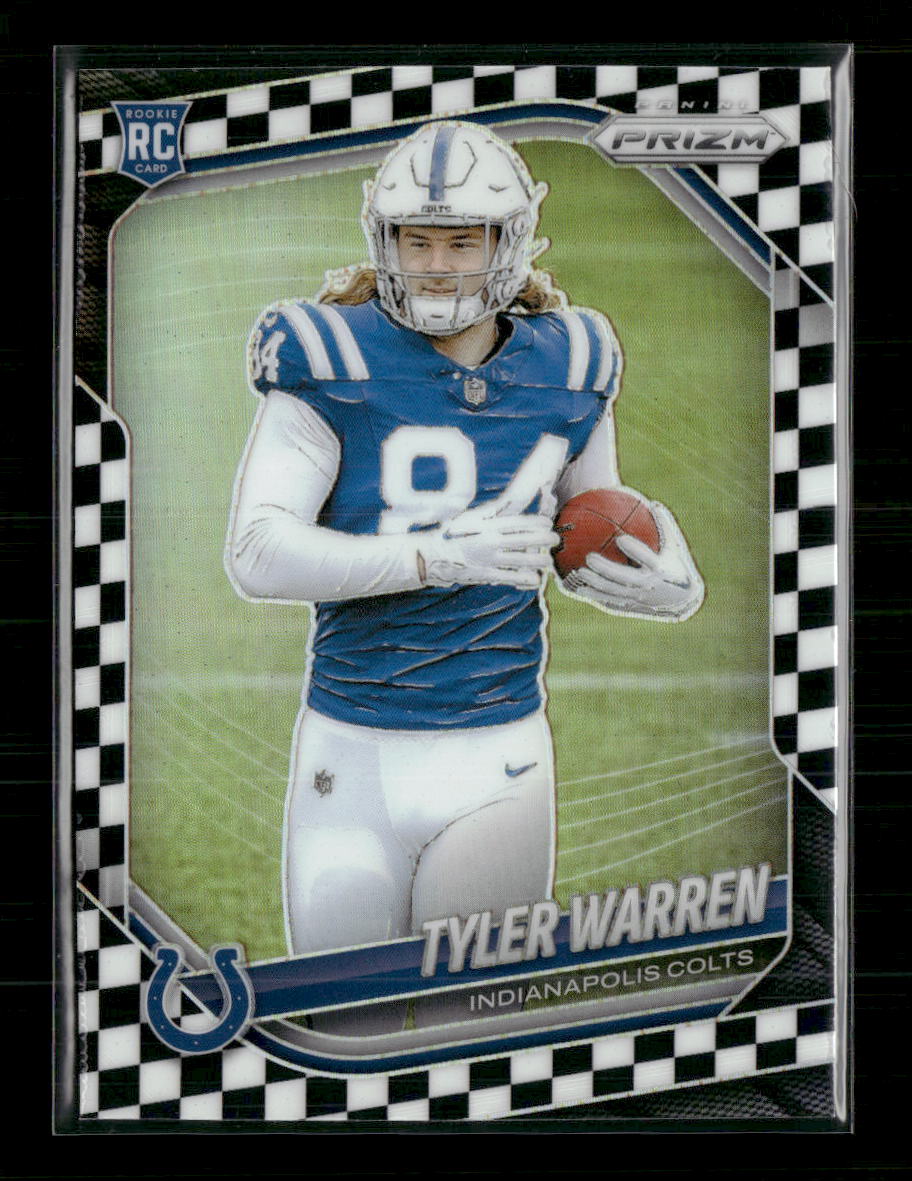 2025 Panini Prizm Black and White Checker Tyler Warren #339