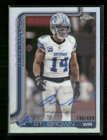 2025 Topps Chrome Auto Refractor Amon-Ra St. Brown #/499 #BA-AS
