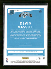 2020-21 Donruss Optic Orange Devin Vassell #/199 #161