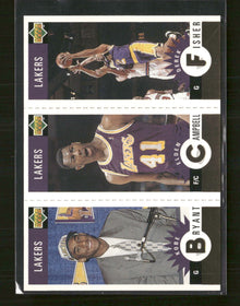 1996-97 Collector's Choice Lakers K Bryant, E Campbell, D Fisher #L1
