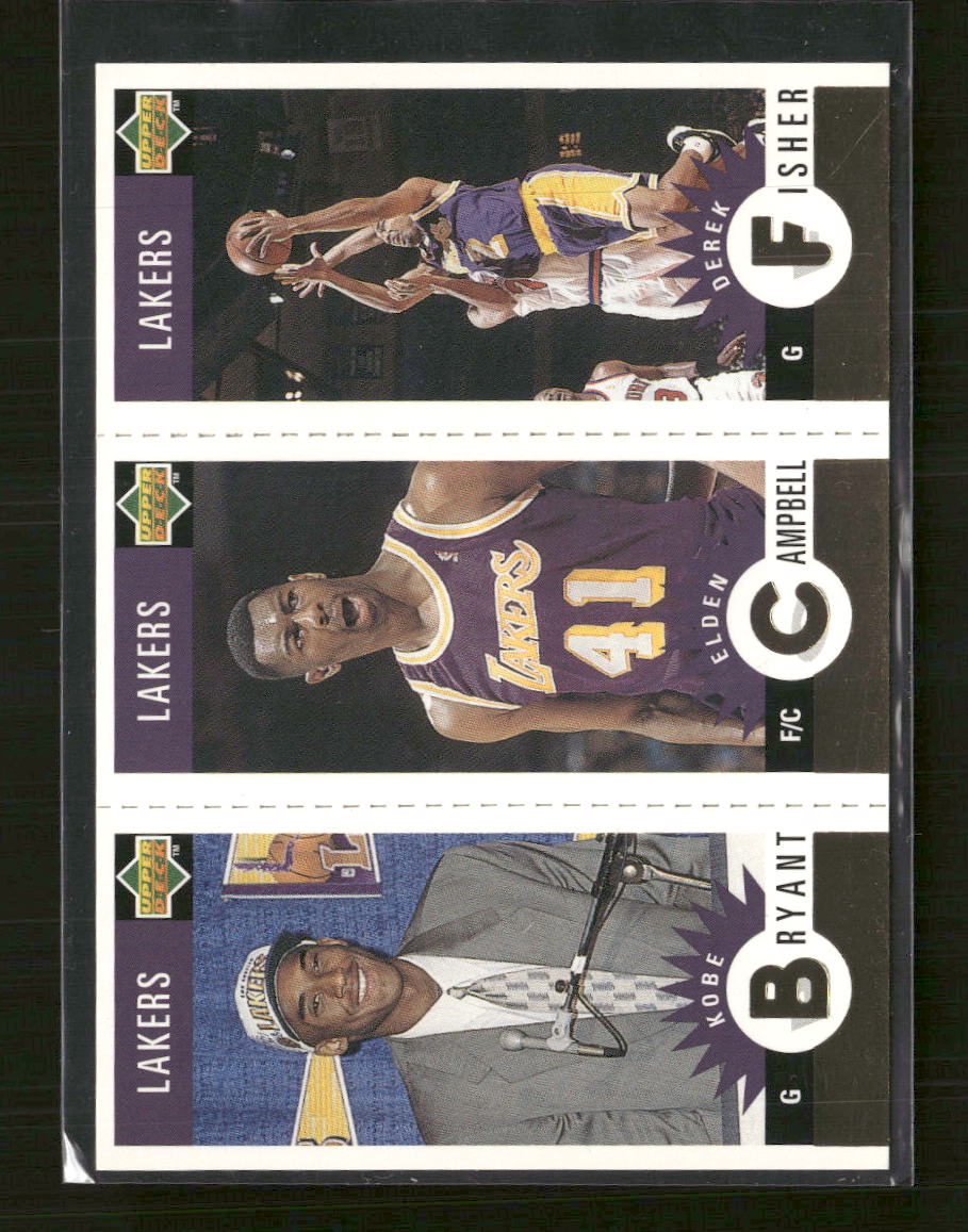 1996-97 Collector's Choice Lakers K Bryant, E Campbell, D Fisher #L1