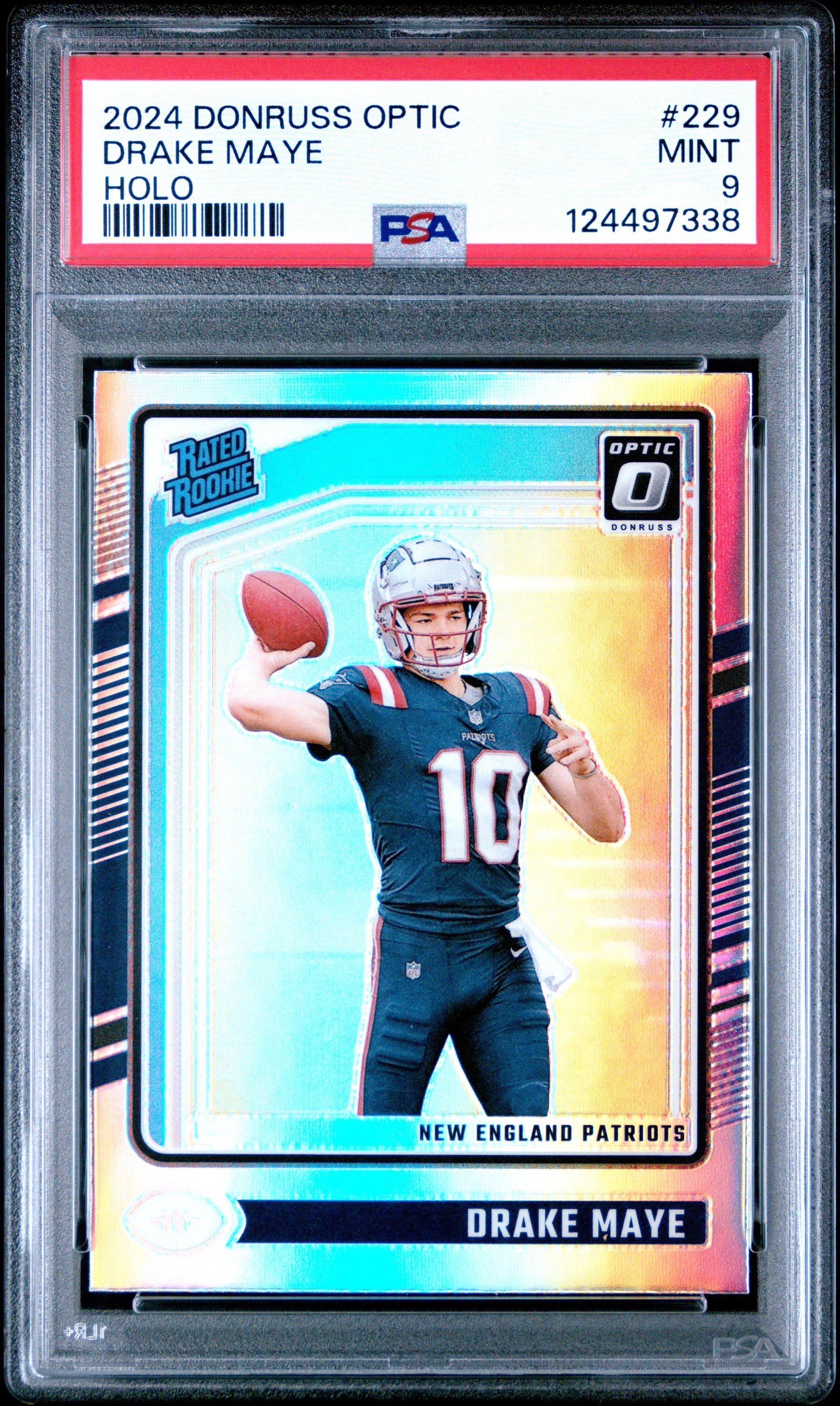 2024 Panini Donruss Optic Holo Drake Maye 9 PSA #229