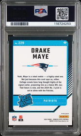 2024 Panini Donruss Optic Purple Shock Drake Maye 9 PSA #229