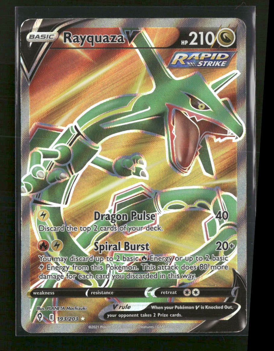 SWSH07: Evolving Skies Rayquaza V (Full Art) #193/203