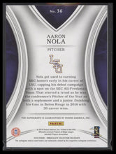 2016 Panini Immaculate Collegiate Rookie Autographs Aaron Nola #/99 Auto #36